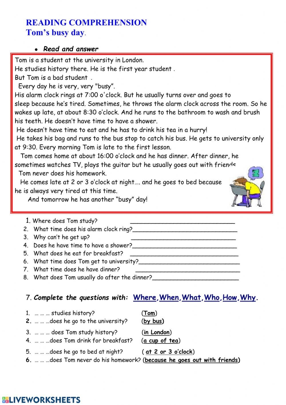 Printable English Worksheets Grade 5