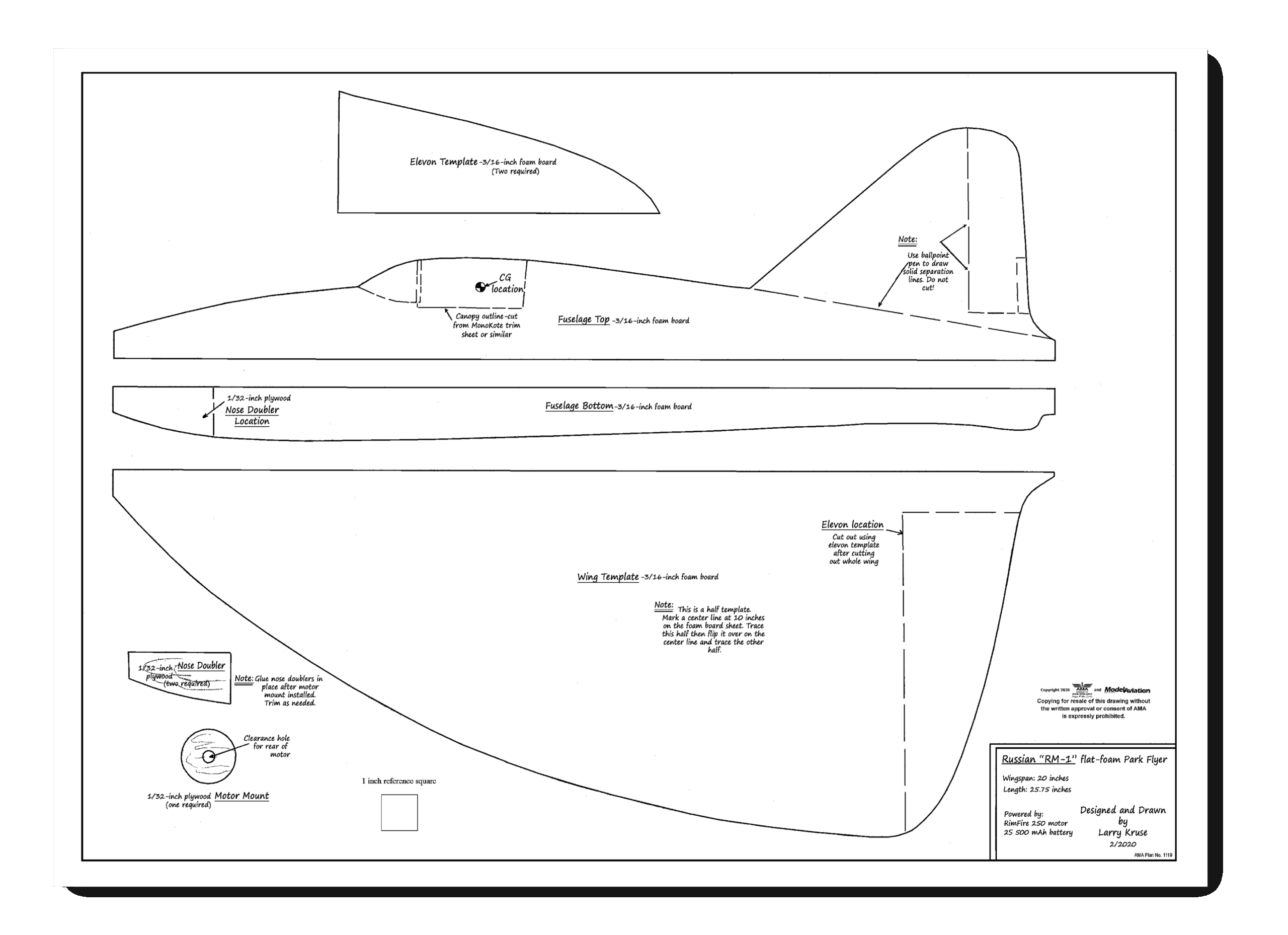 Printable Foam Rc Plane Plans