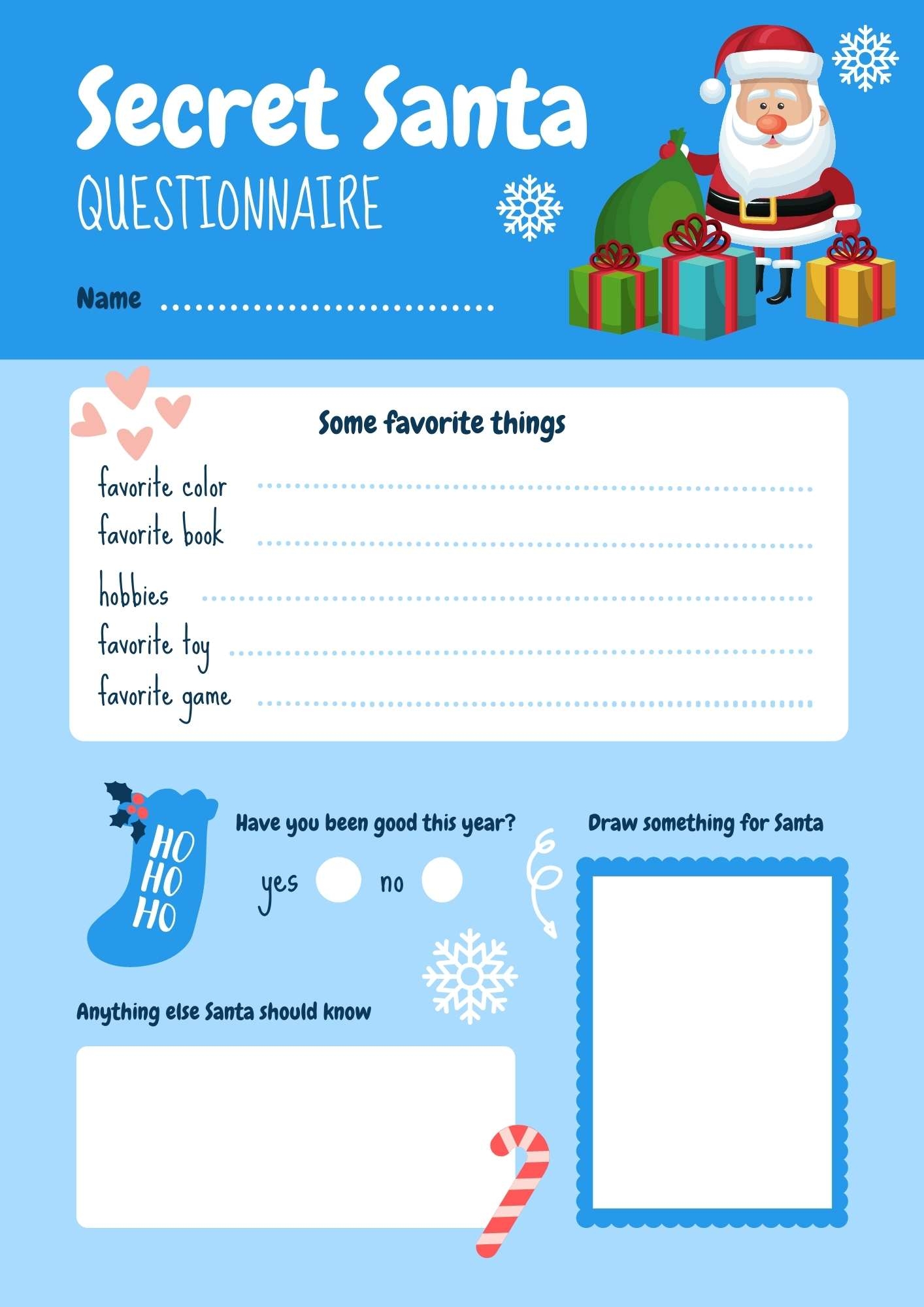Secret Santa Letter Ezpzlearn