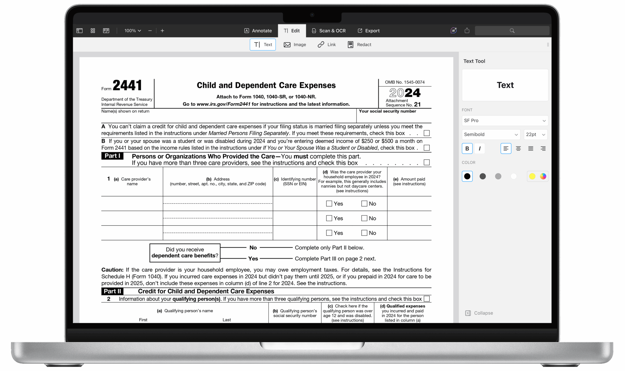 Irs Form Instructions 2024