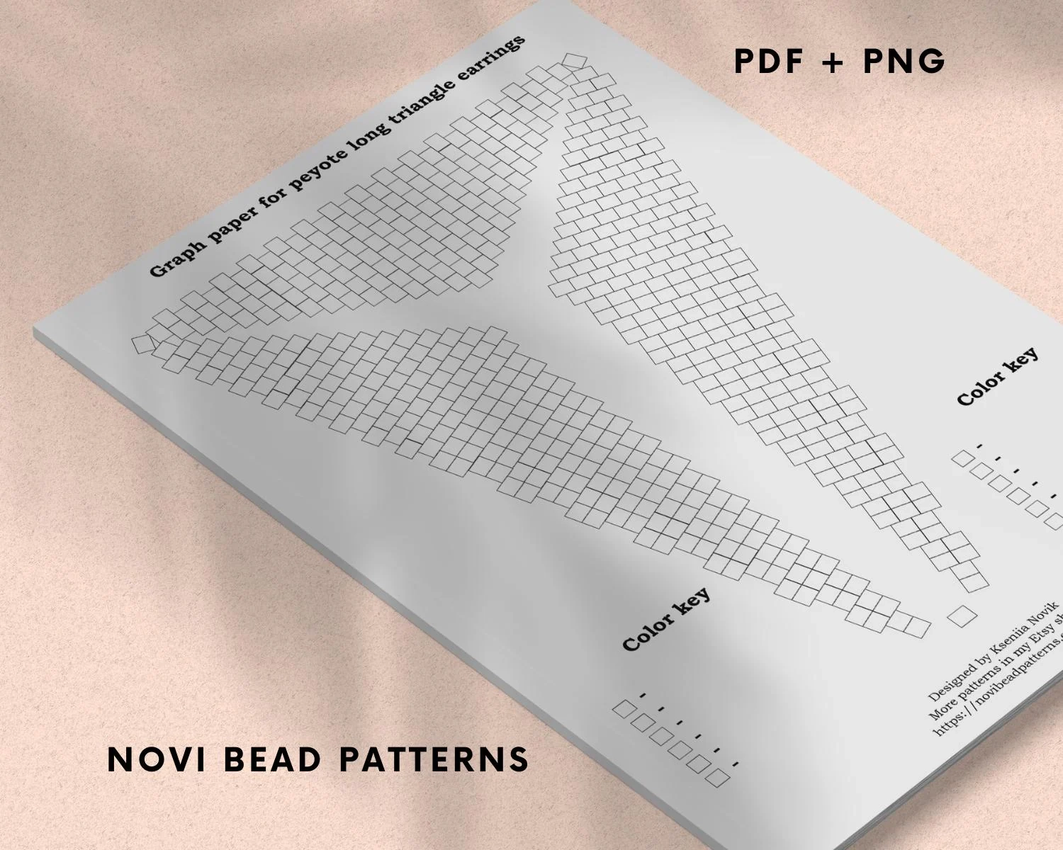 Triangle Peyote Graph Paper Etsy