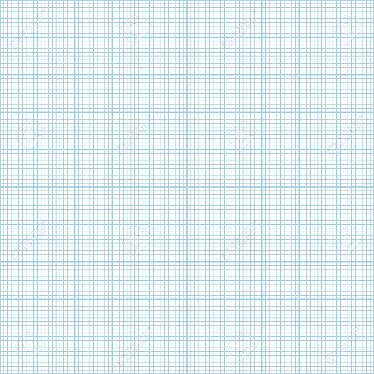 Vector Blue Metric Graph Paper Seamless Pattern 1mm Grid Accented 
