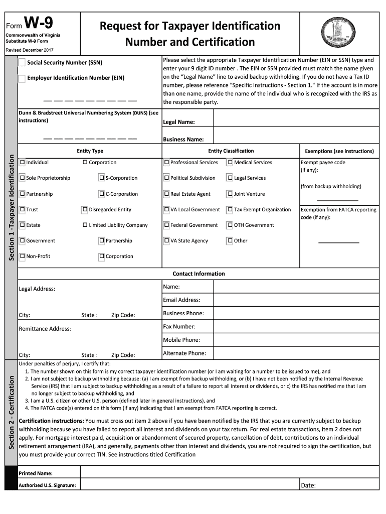 W9 Fill Out amp Sign Online DocHub
