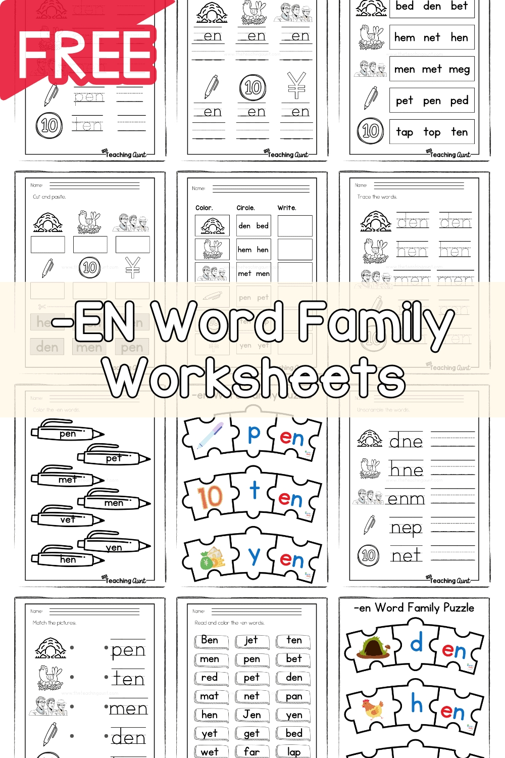 Word Family Free Printable Worksheets Printable Worksheets