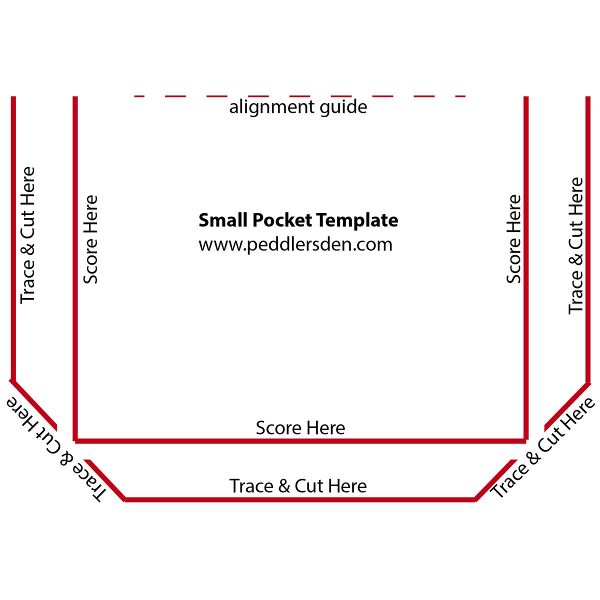 Wrap Around Pocket Template SMALL
