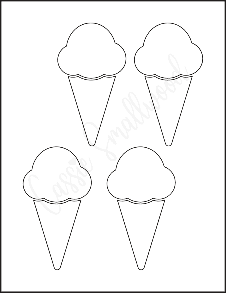 Ice Cream Scoop Printable Template