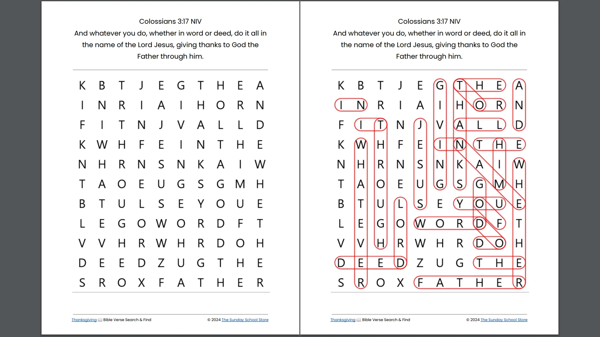 Printable Christian Word Search Puzzles