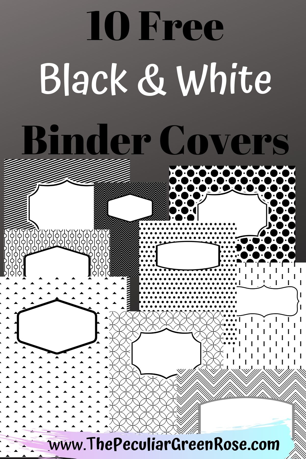 Binder Cover Templates Free Printable