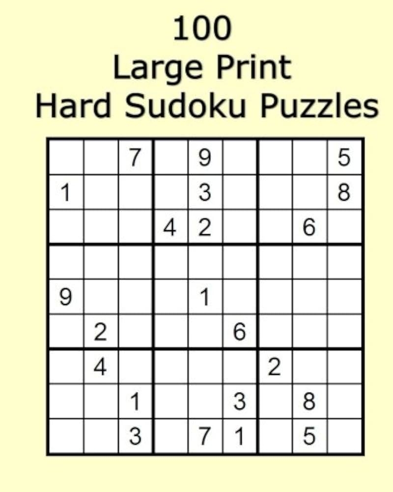 Printable Hard Sudoku Puzzles
