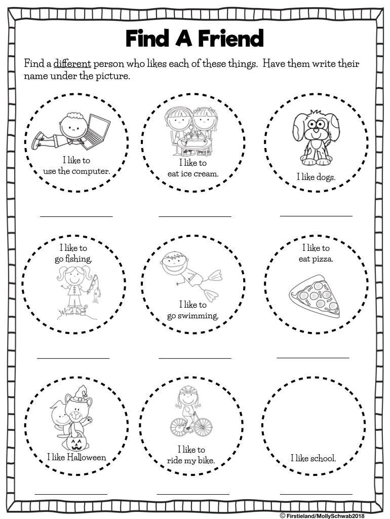 Printable Friendship Activities For Kids
