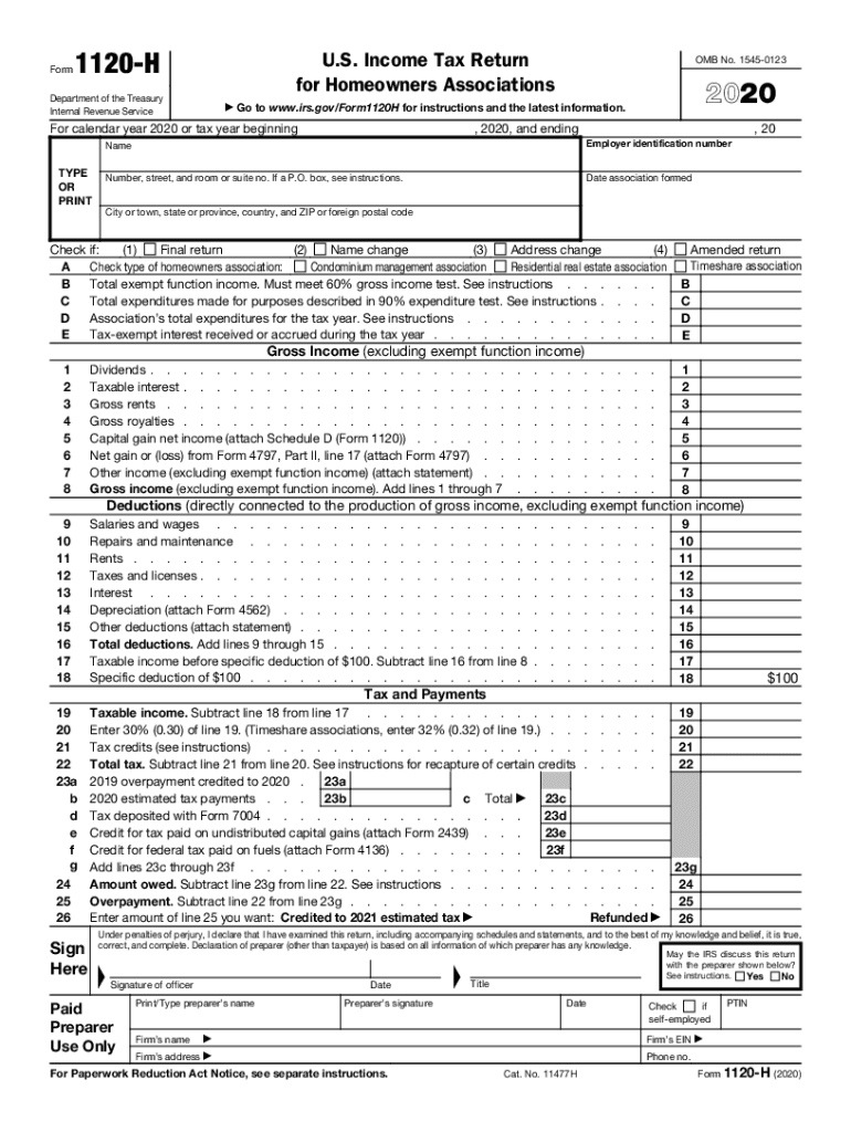1120 H 2020 Fill Out amp Sign Online DocHub