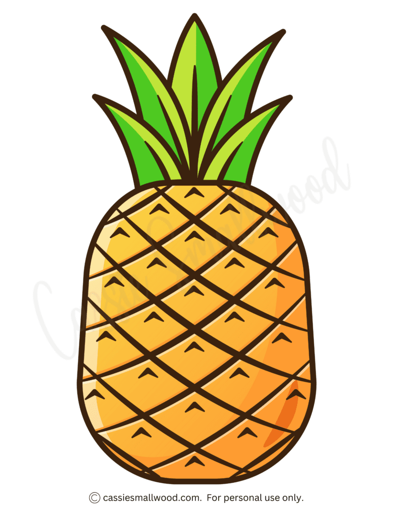 12 Cute Pineapple Templates Free Printable Cassie Smallwood