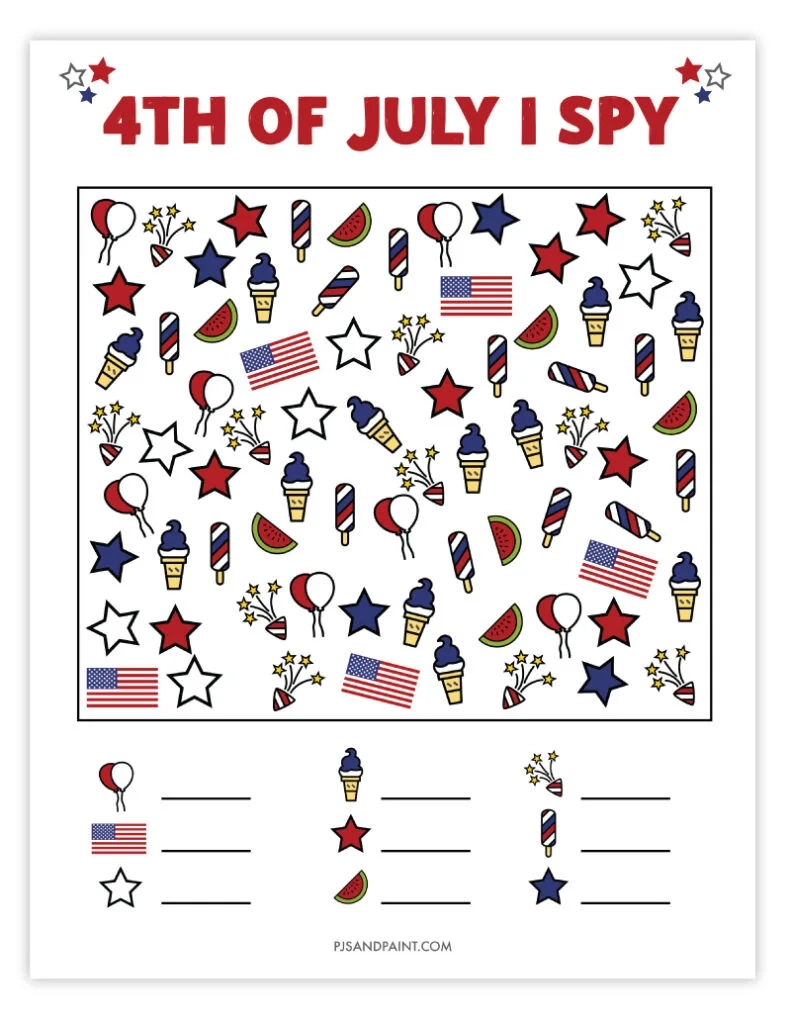 12 Free Printable 4th Of July Games And Activities Pjs And Paint