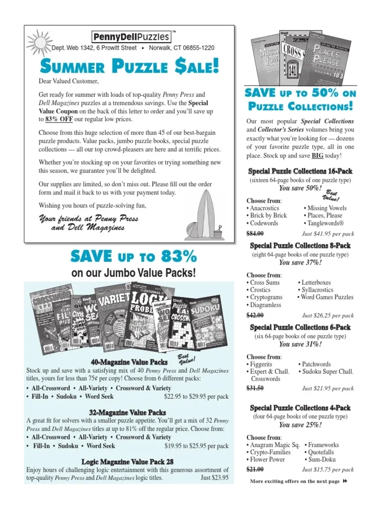 Penny Dell Crossword Puzzles Printable