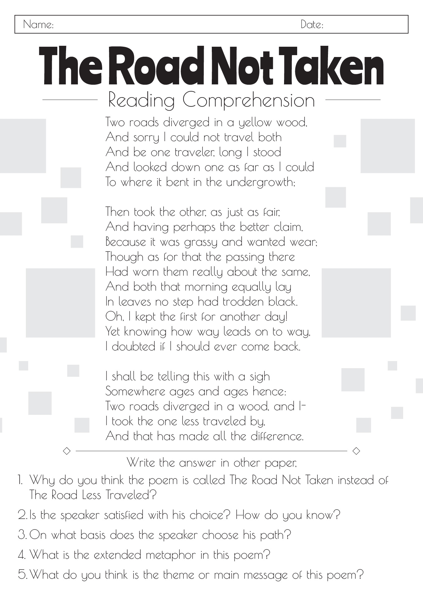 15 Printable 9th Grade Reading Comprehension Worksheets Free PDF 