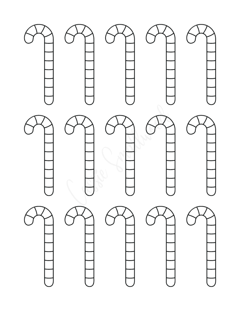 Printable Candy Cane Template