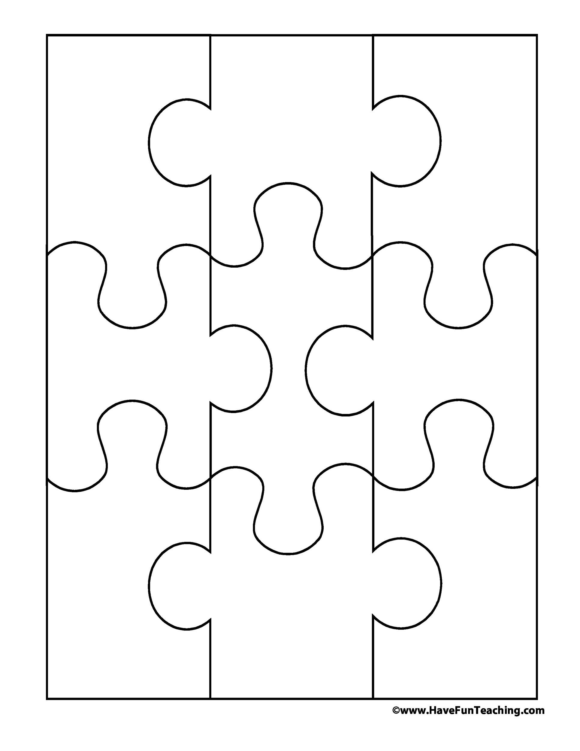 Printable Puzzle Pieces Template Clipart Best