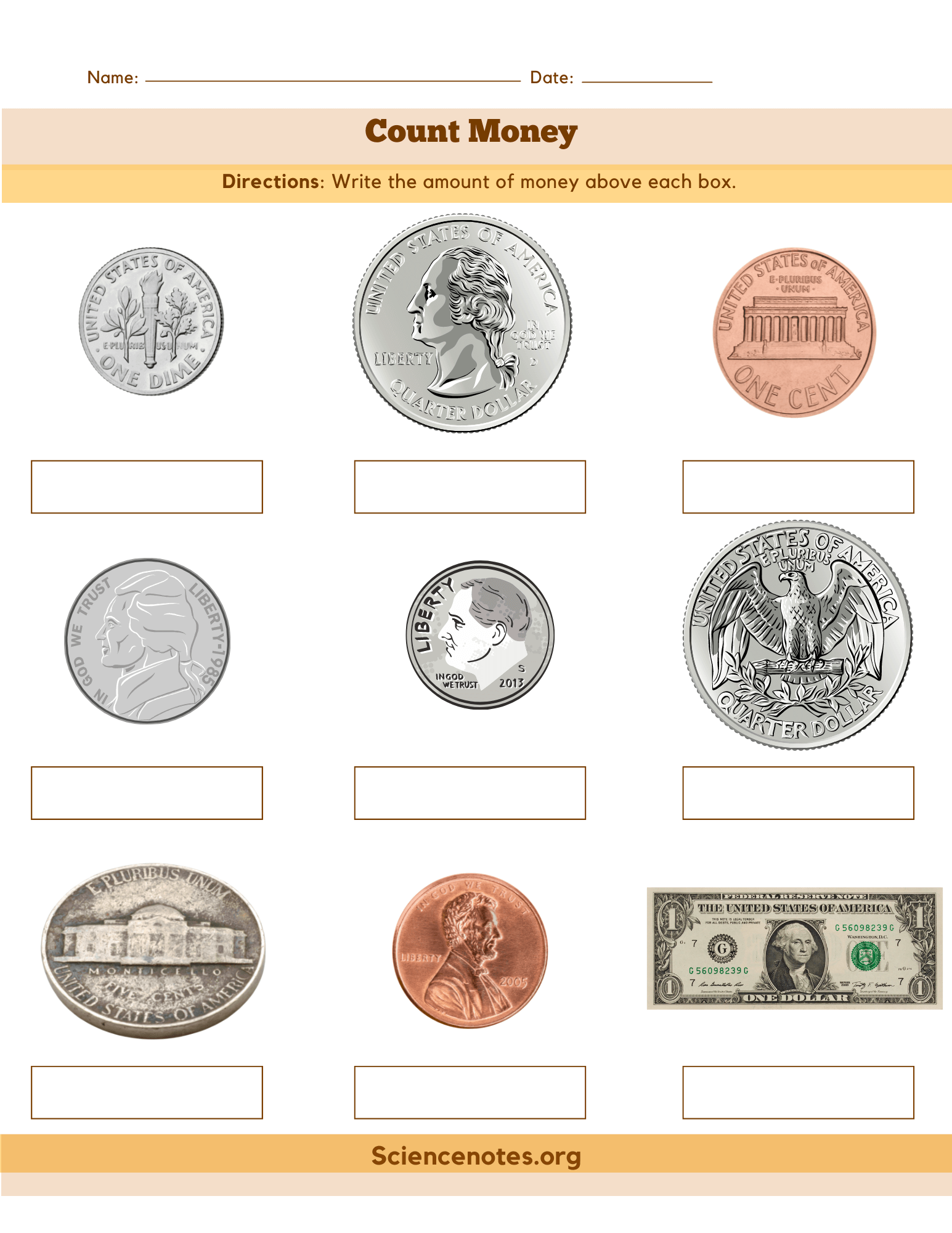 1st Grade Counting Money Worksheets Free amp amp Printable 