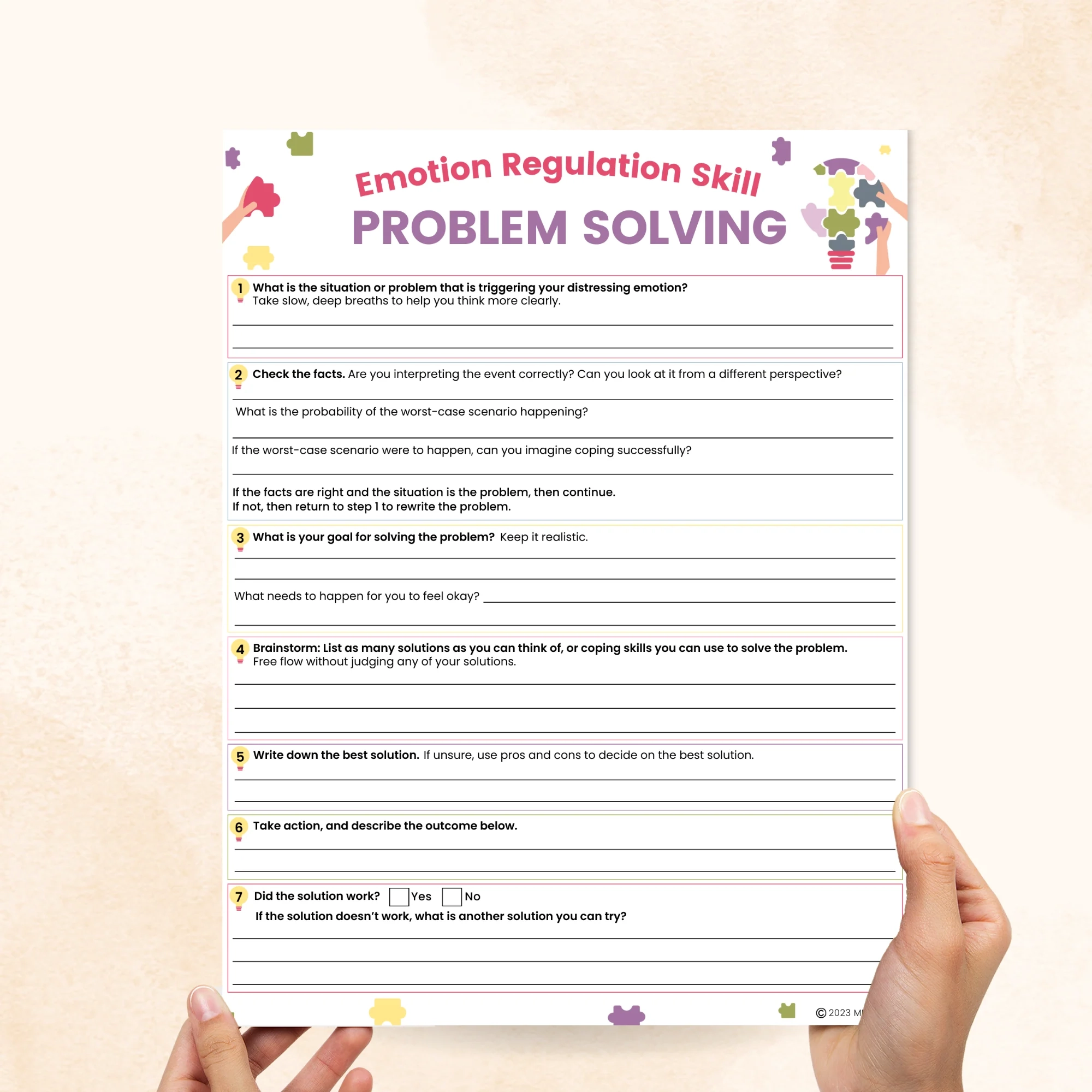 Free Printable Emotional Regulation Worksheets