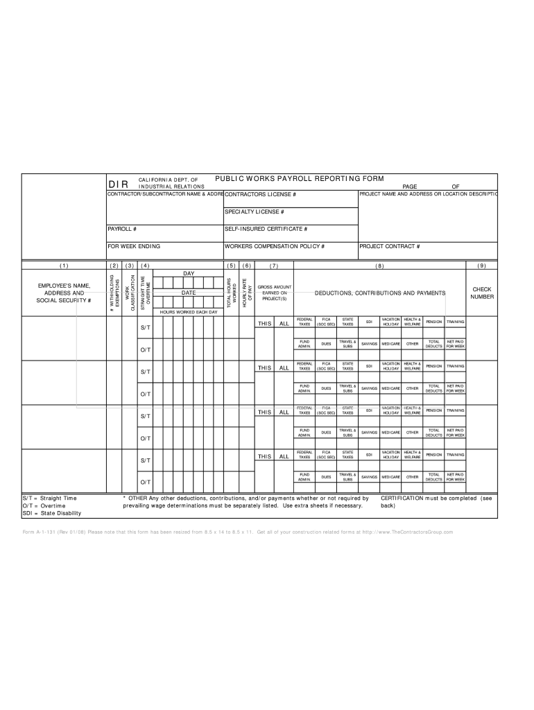 2008 2025 Form CA A 1 131 Fill Online Printable Fillable Blank 