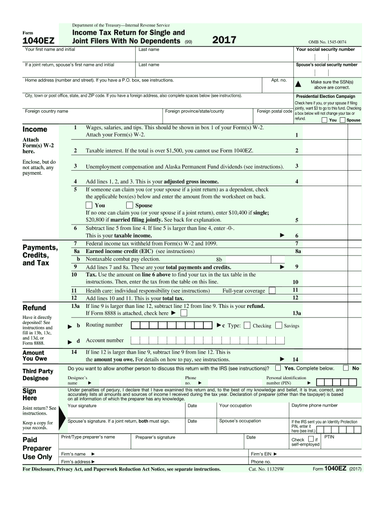 Printable Form 1040 For 2025