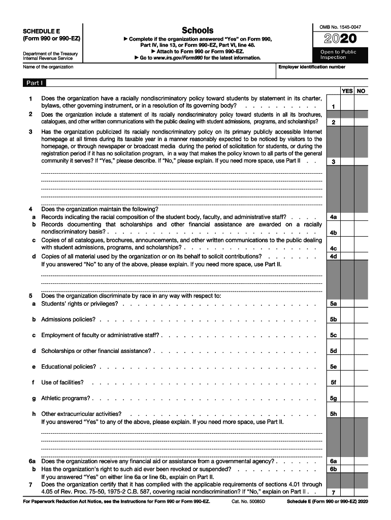 Form 990 Ez 2020