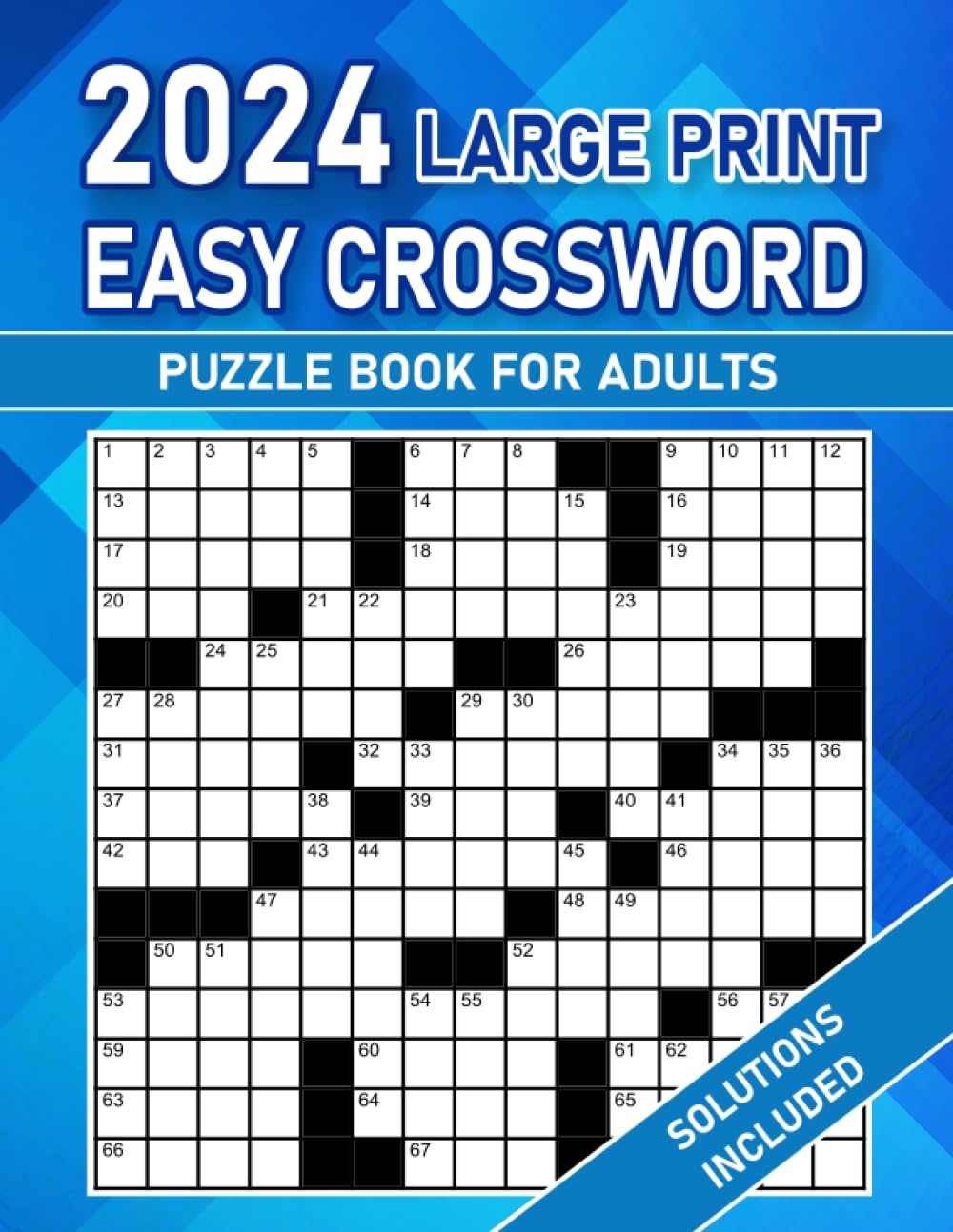 2024 Large Print Easy Crossword Puzzles Book For Adults Large 