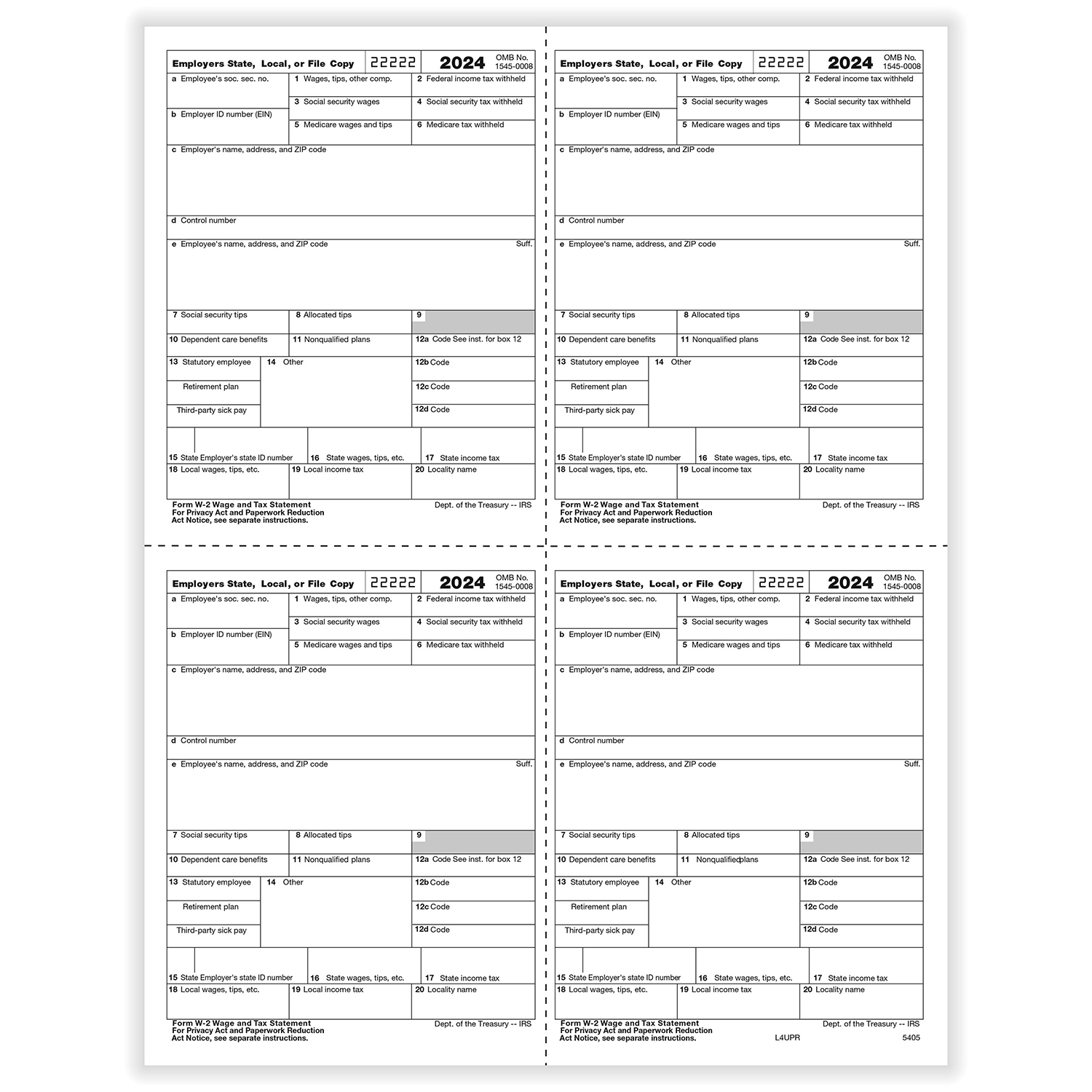 Printable 2024 W-2 Form