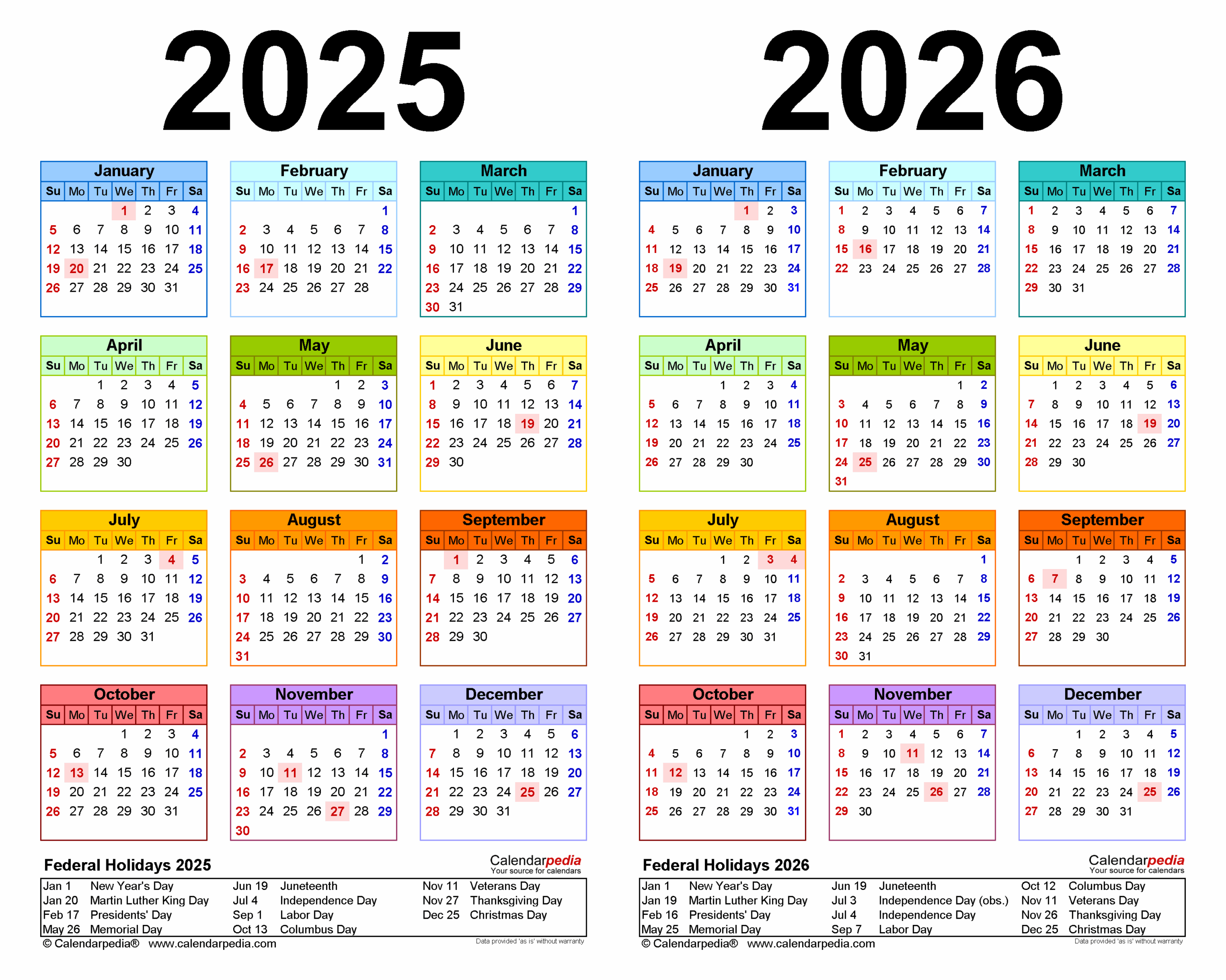 Calendar Printable 2025 2026