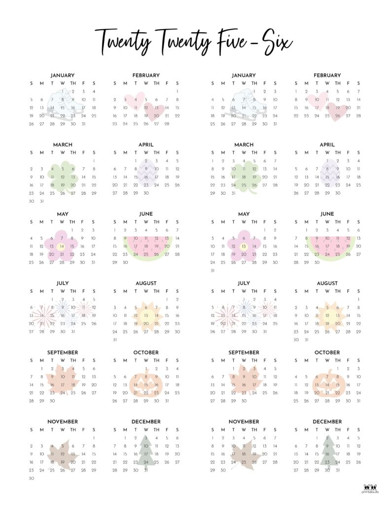 2025 And 2026 Free Printable Calendar