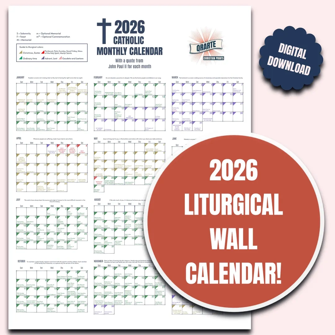 Liturgical Calendar 2026 Printable Pdf Free Download