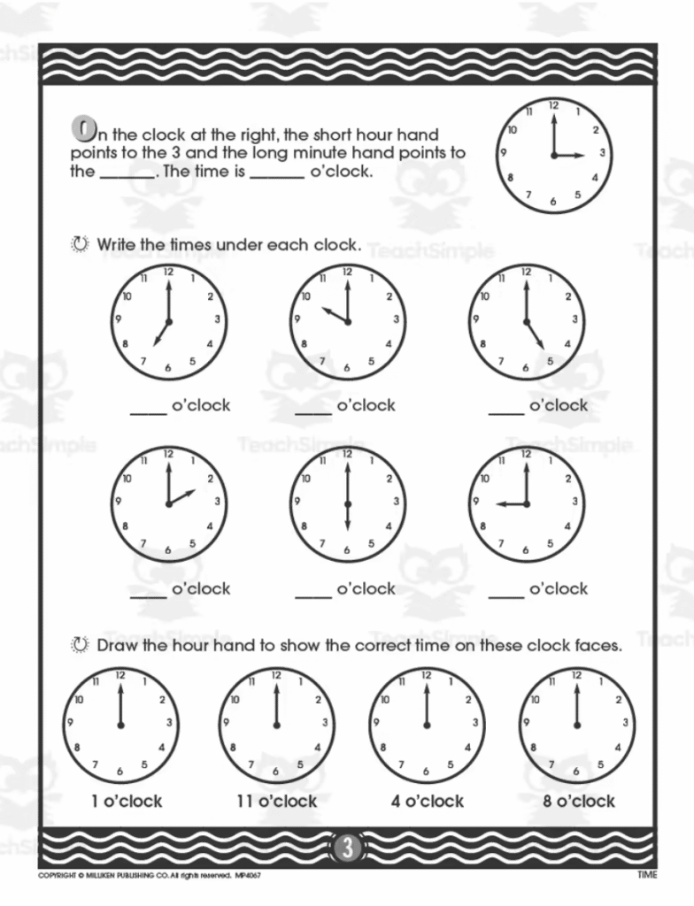 24 Of The Best 1st Grade Time Worksheets The Teach Simple Blog