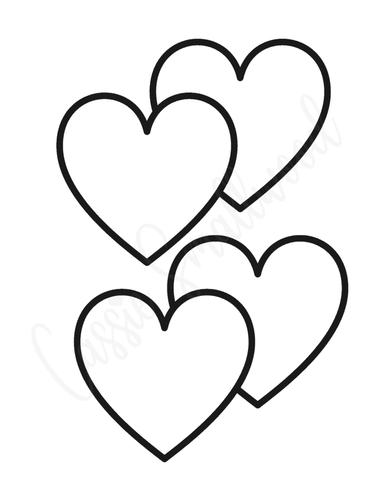 Printable Heart Templates Different Sizes