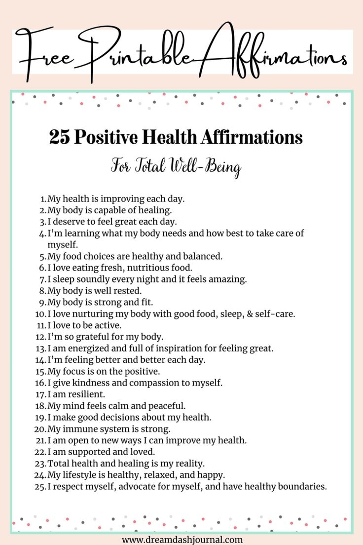 Free Printable Affirmation Worksheets