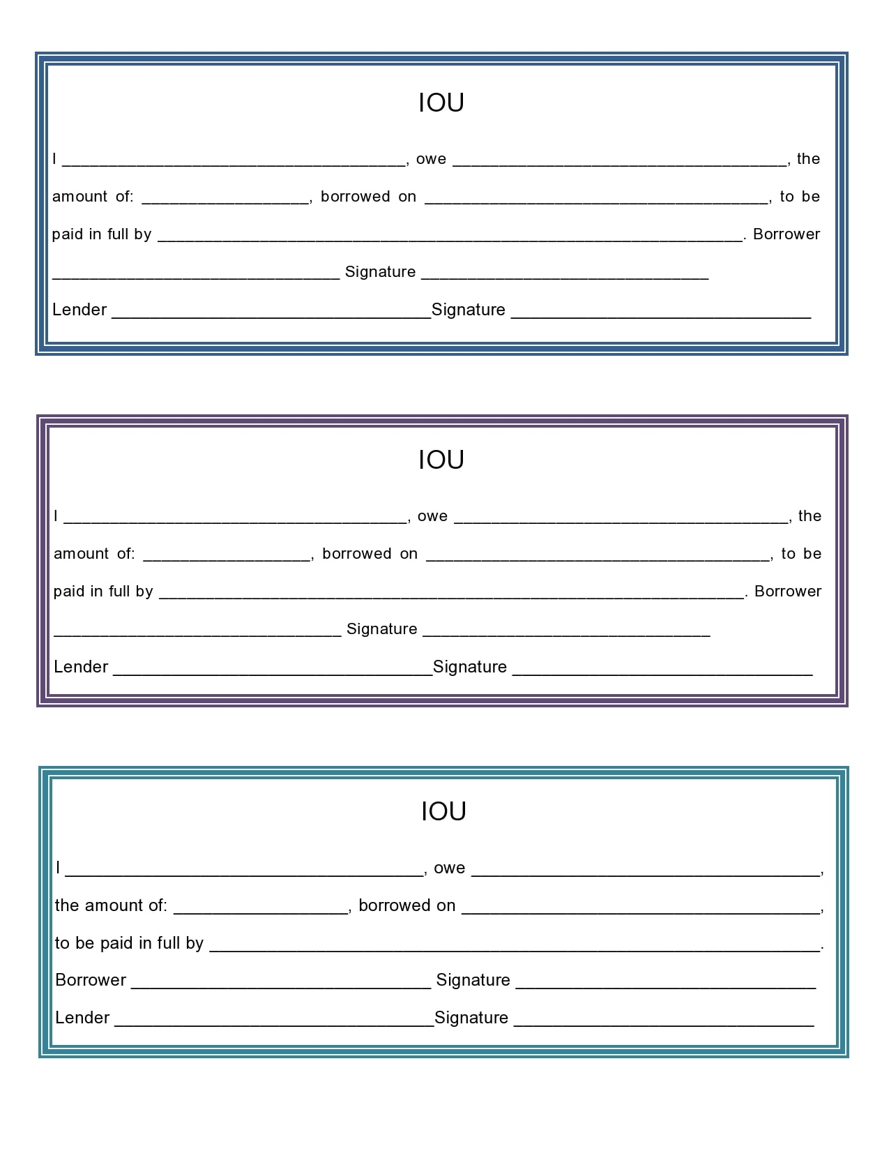 28 Free IOU Templates amp Forms I Owe You TemplateArchive