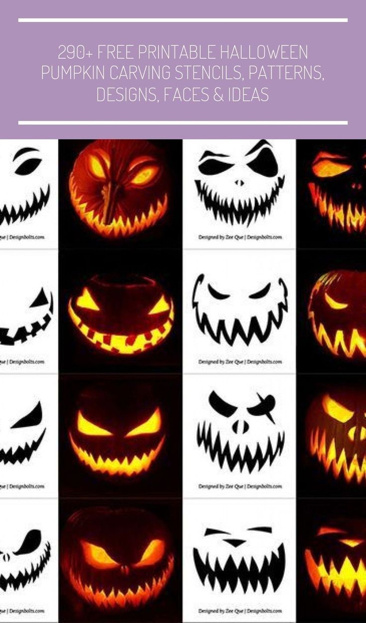 Scary Pumpkin Template Printable Free