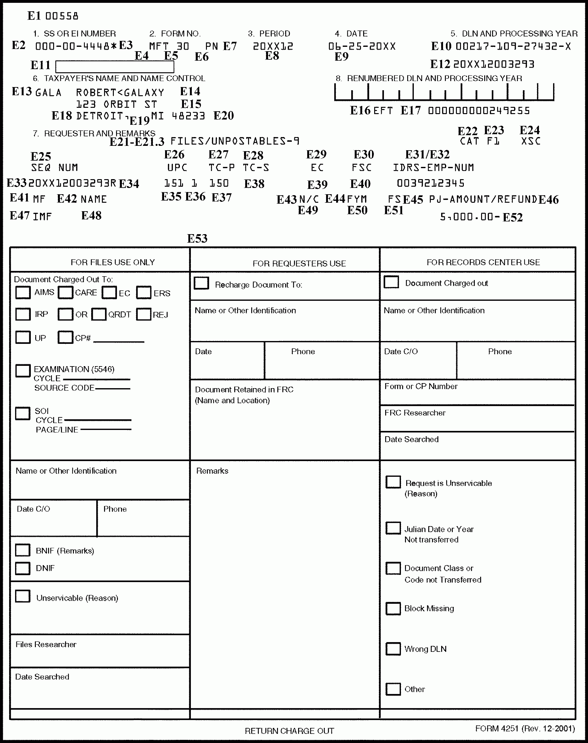 3 12 32 General Unpostables Internal Revenue Service