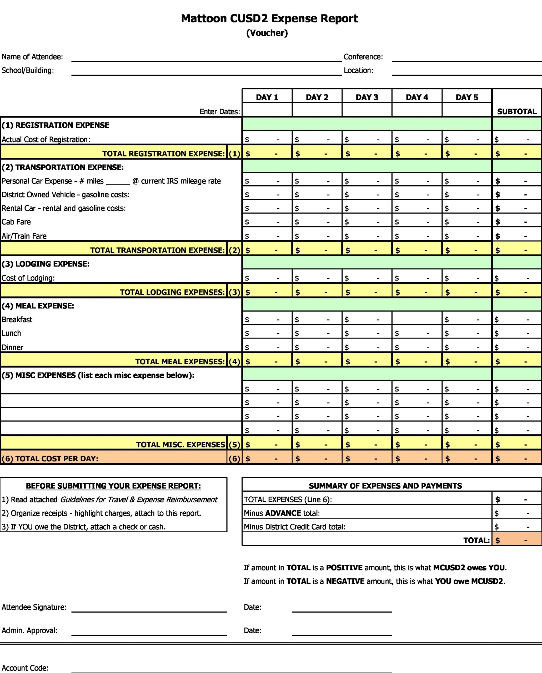 Forms To Keep Track Of Business Expenses