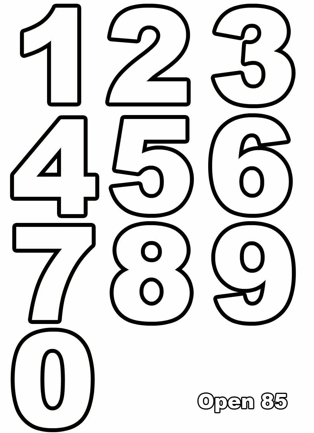 Printable Number Templates Free