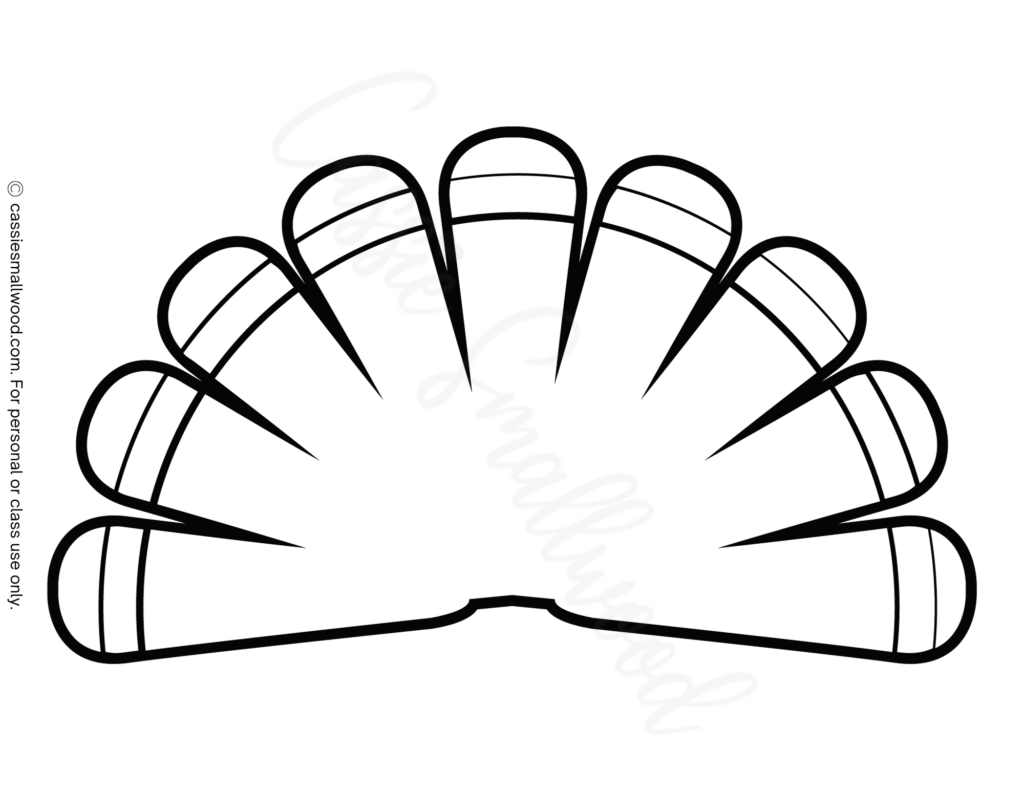 Printable Turkey Feather Template
