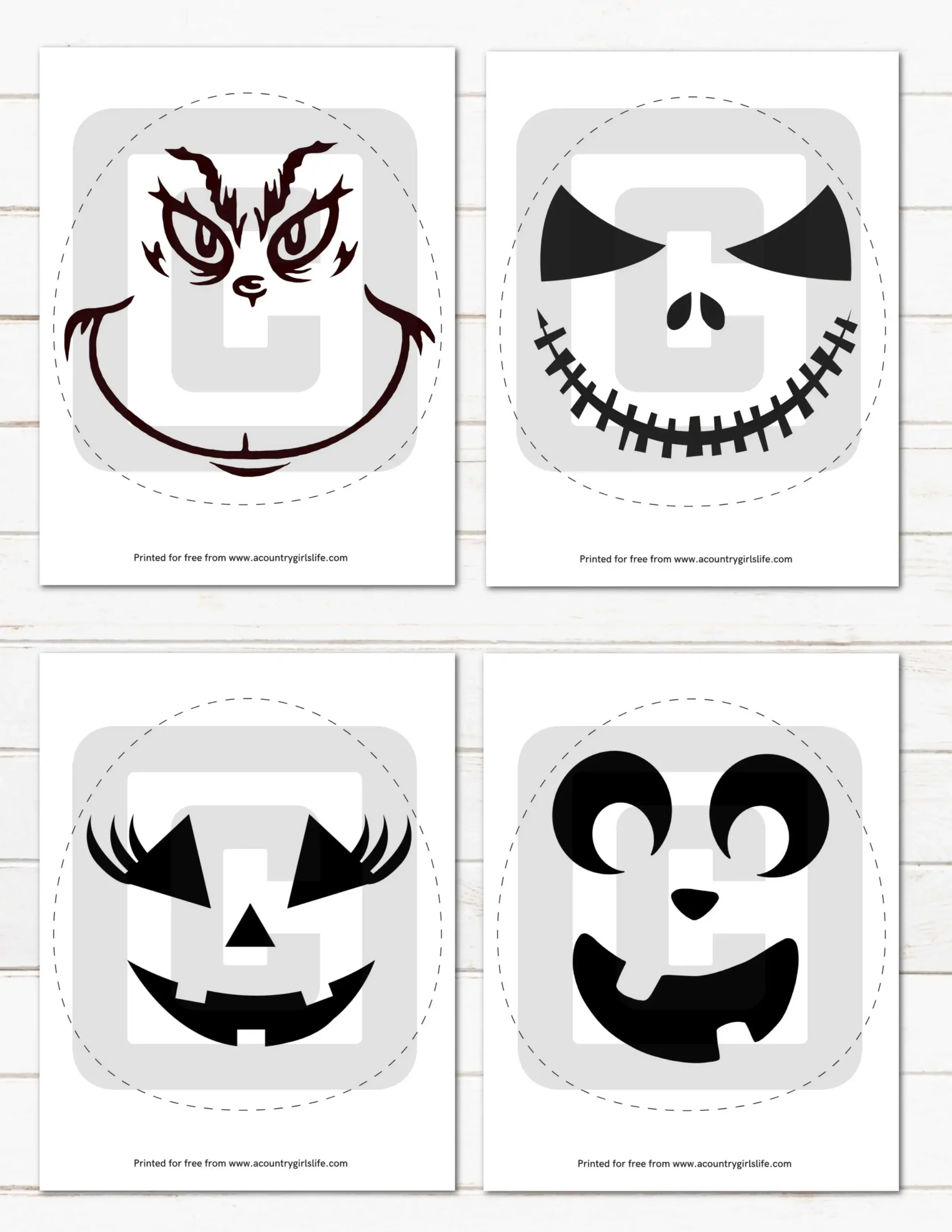 Free Printable Pumpkin Carving Templates