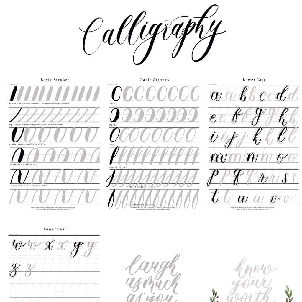 Free Printable Lettering Worksheets