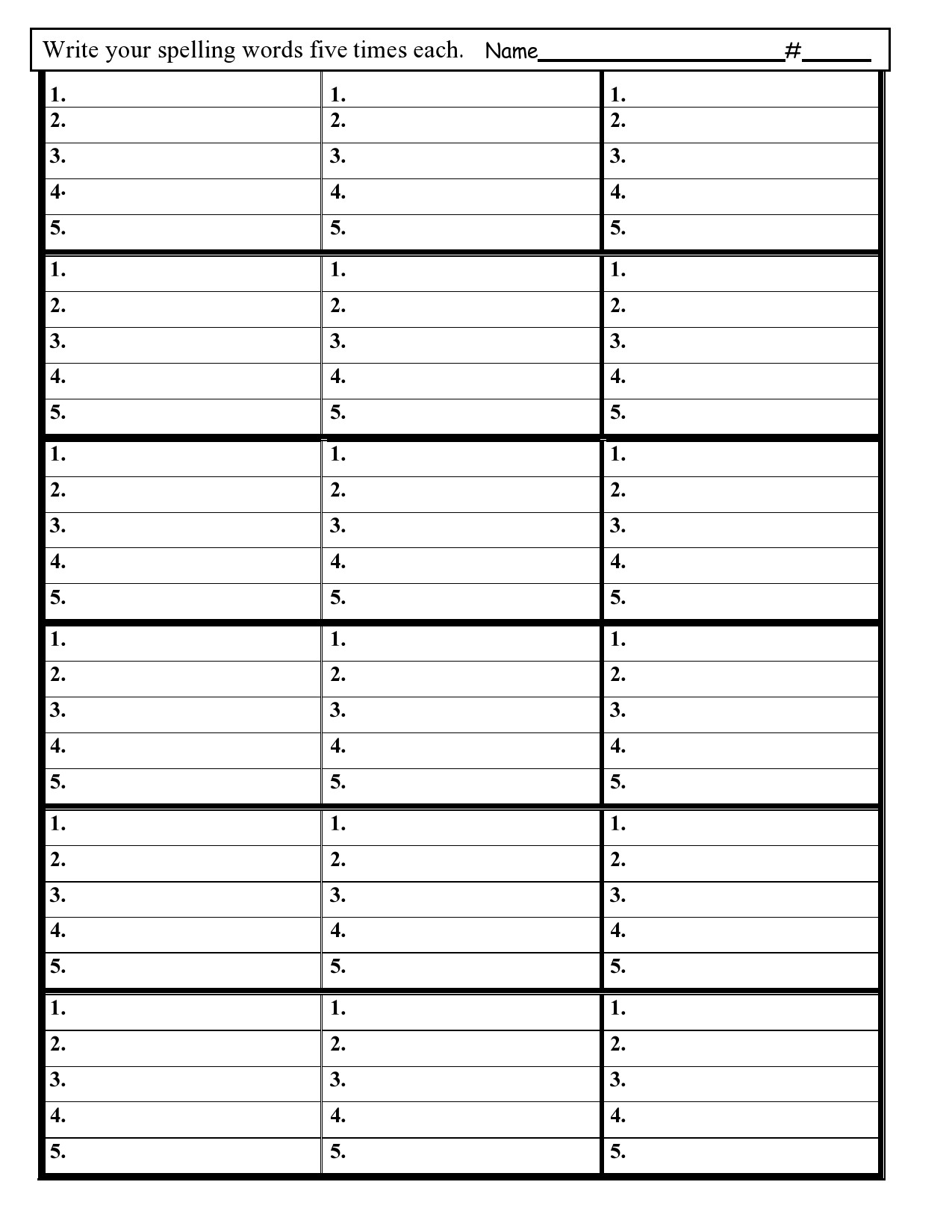 38 Printable Spelling Test Templates Word amp amp PDF 