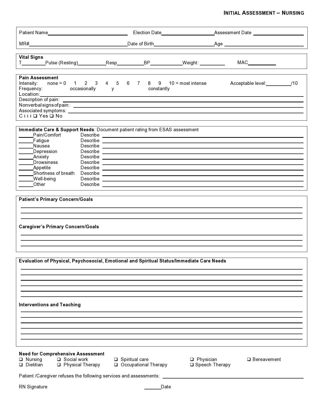Blank Pasrr Level 1 Form Printable