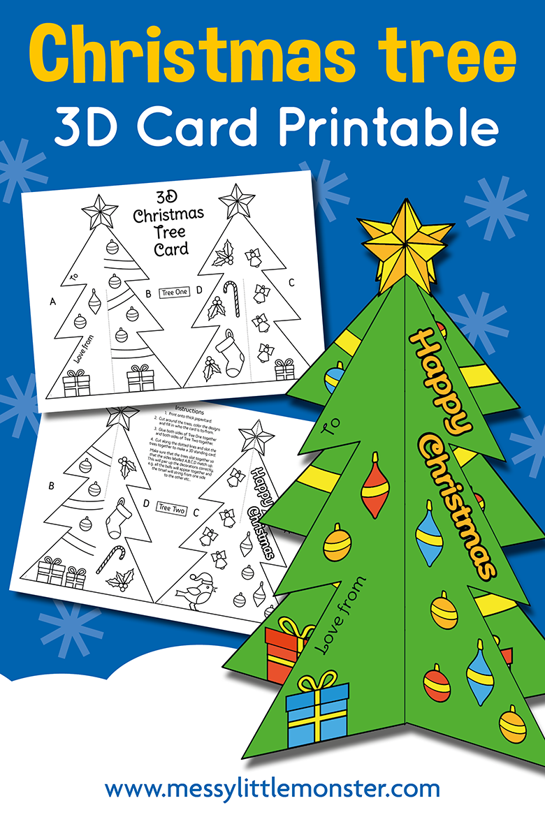 3d Christmas Tree Template Printable