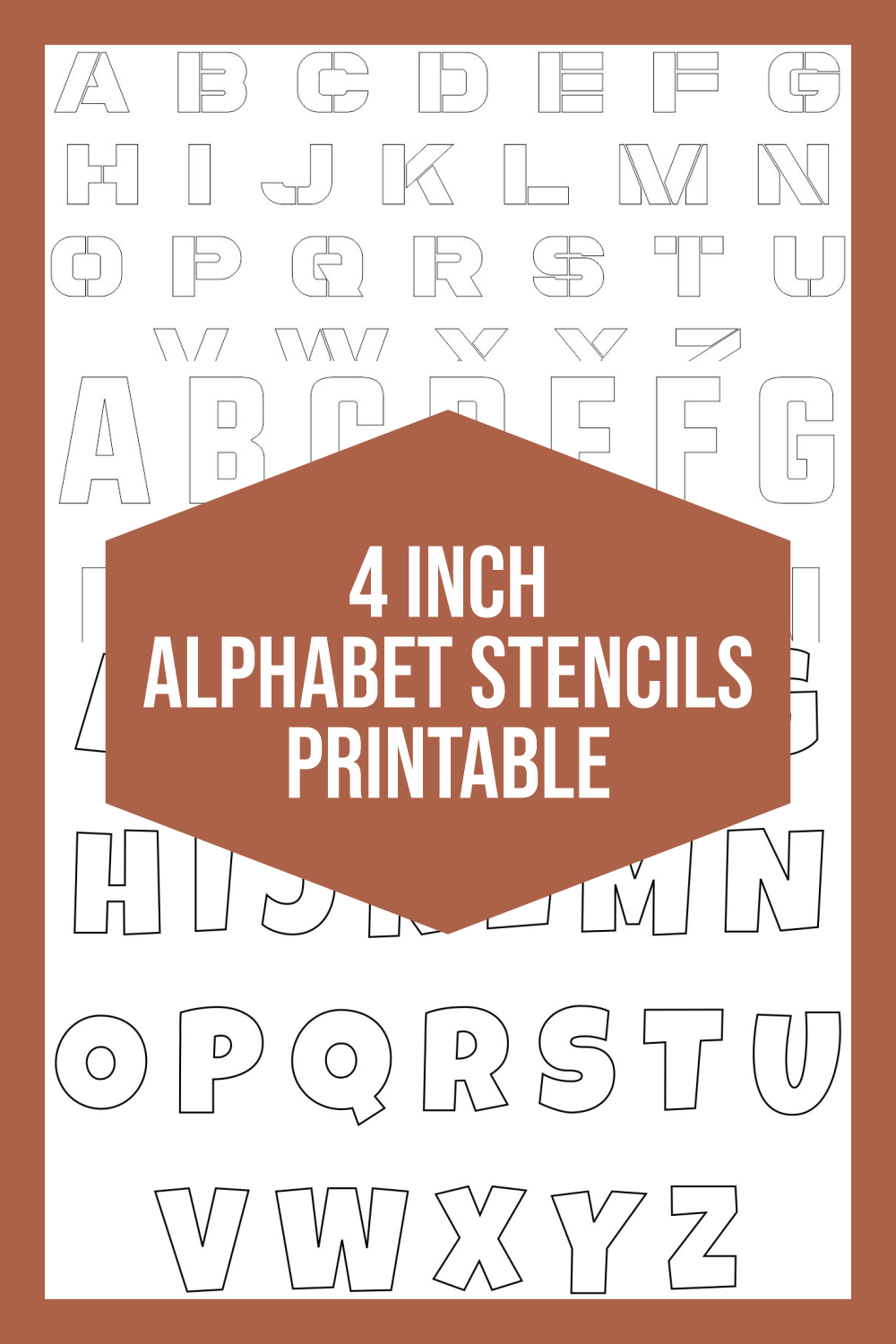4 Inch Alphabet Stencils Printable Worksheets Library
