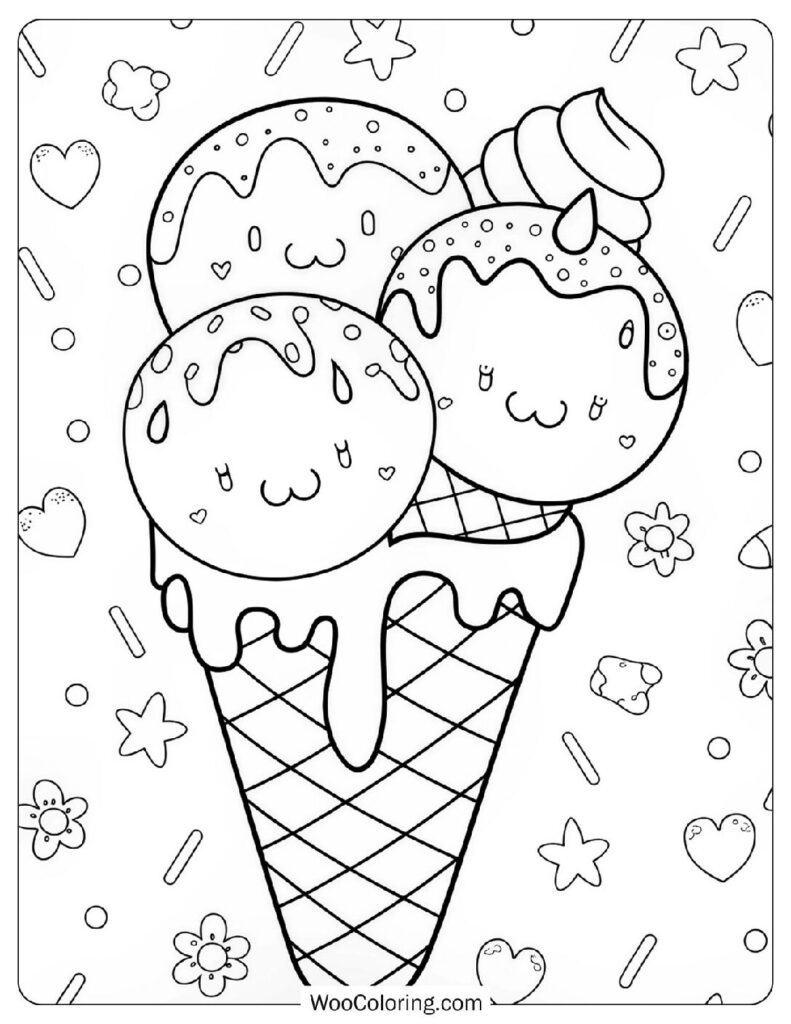 40 Ice Cream Coloring Pages Free PDF To Print Woo Coloring
