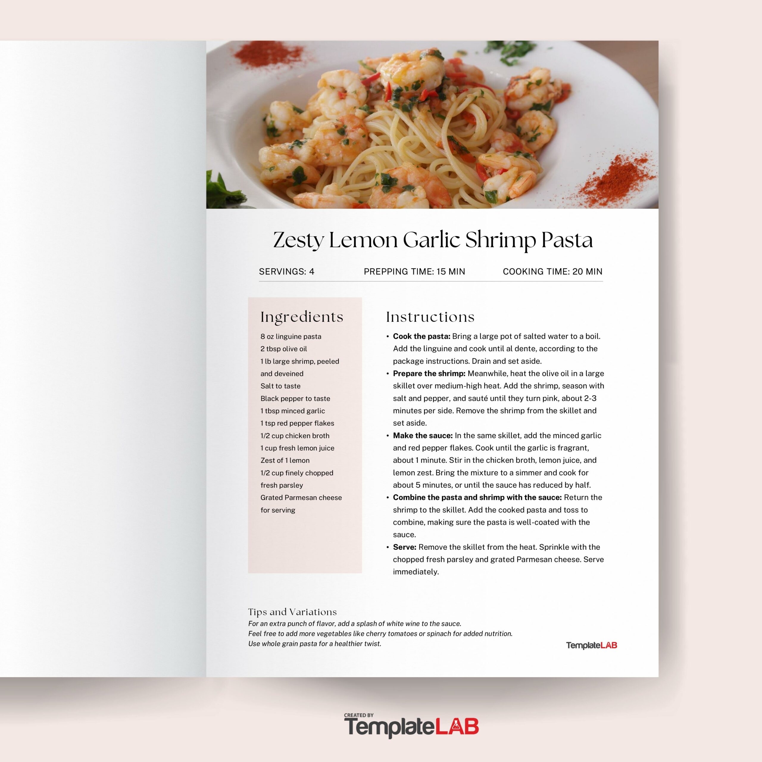 Cookbook Templates Free Printable