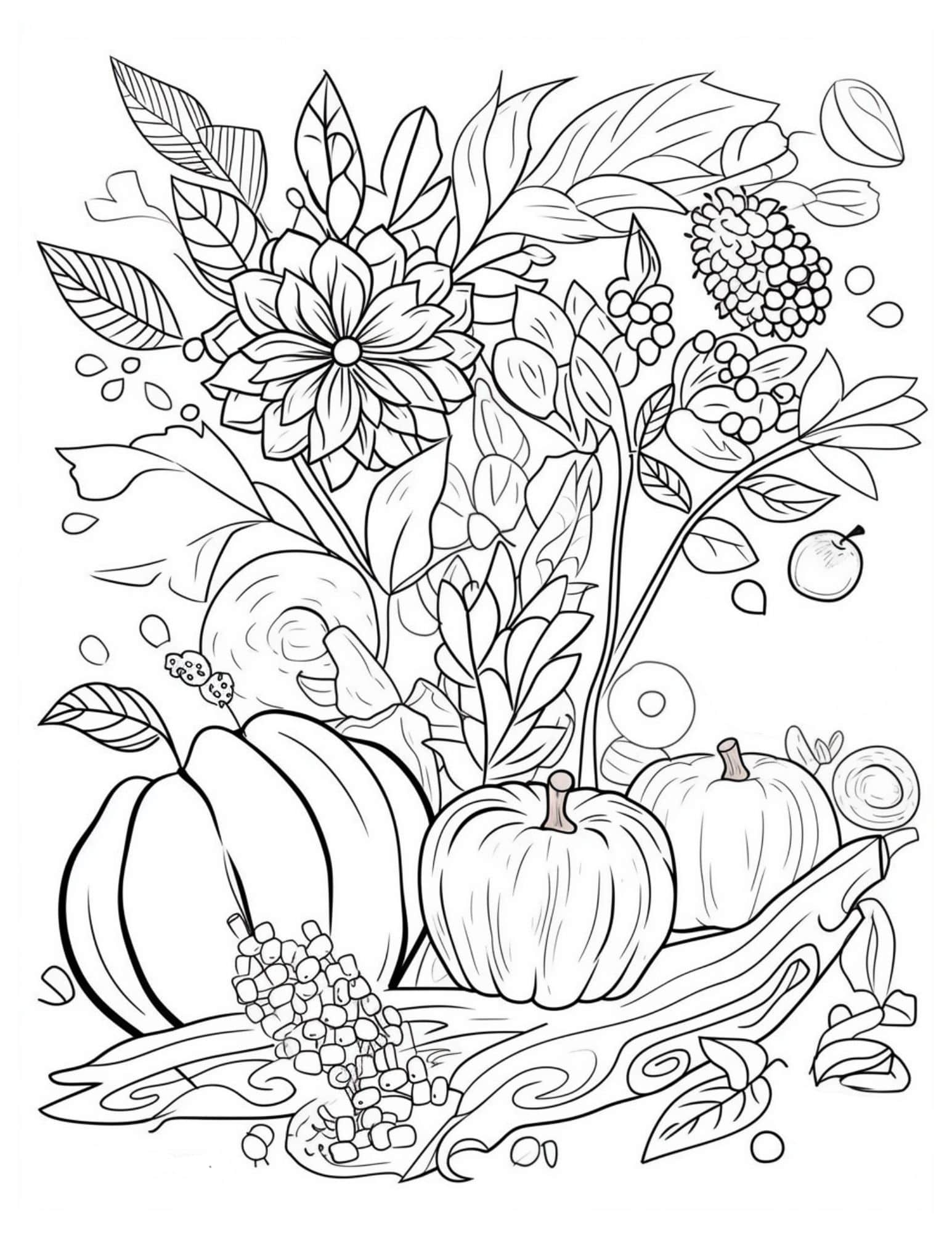 Autumn Coloring Sheet Printable