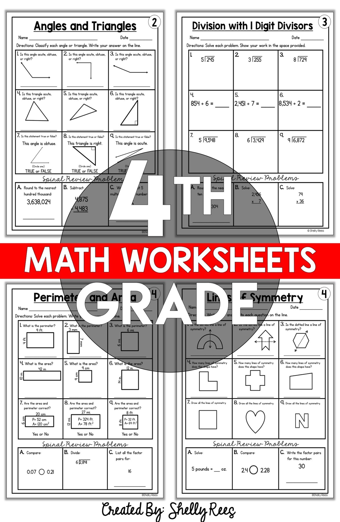 Free Printable 4th Grade Worksheets Packets
